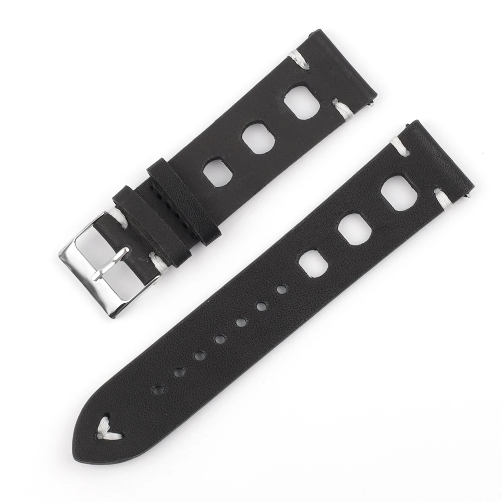 Genuine Leather Watchband 18mm 20mm 22mm 24mm Vintage Watch Strap Bracelet Replacement for Men Watch Belts