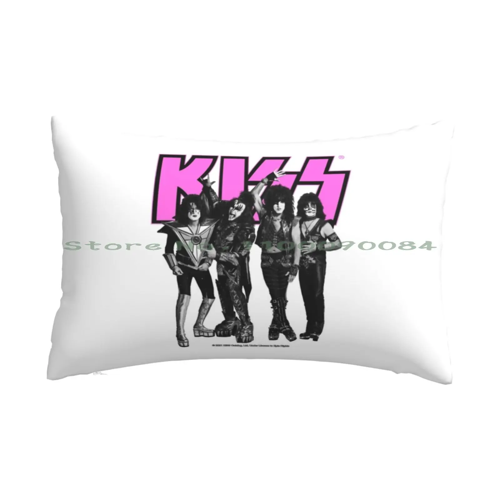 Kiss ? The Band-Pink , Black And White Version Pillow Case 20x30 50*75 Sofa Bedroom Recaro Fox 501auto Racing Long Rectangle