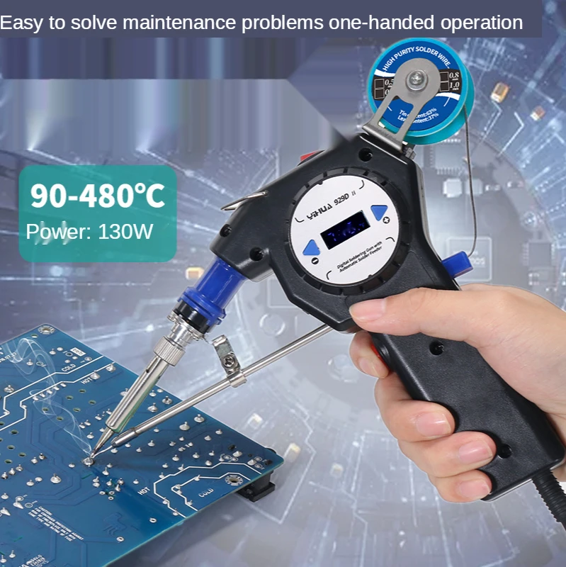 WEP 929D-I Automatically Send Tin Gun Station Portable Soldering Iron Station One-handed Soldering Welding Repair Tool