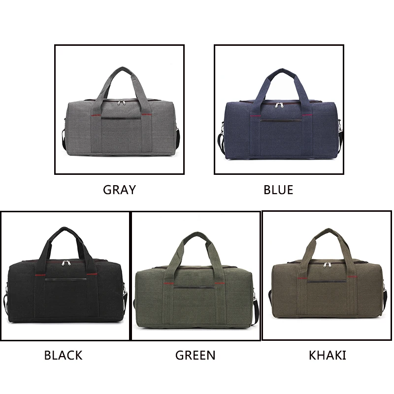 Men Canvas Travel Duffle Bag Large Capacity Travel Organizer Women Travel Luggage Bag Casual Weekend Bag Outdoor Overnight Bag