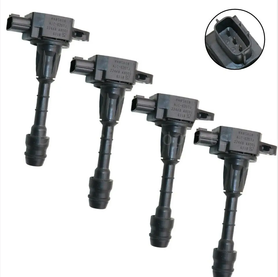 Bobina de encendido 22448-AX001 22448AX001 22448-AX000 para Nissan March Micra K12 Note E11 1,4