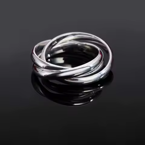 925 Sterling Silver Ring Fashion Simple Three Circle Ring For Woman Charm Jewelry Engagement Gift R167