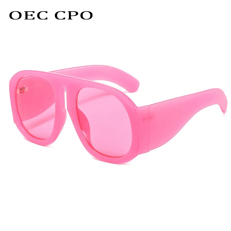 OEC CPO gafas De Sol cuadradas De gran tamaño para mujer, gafas De Sol Steampunk, Marco grande, lente degradada, gafas De Sol femeninas