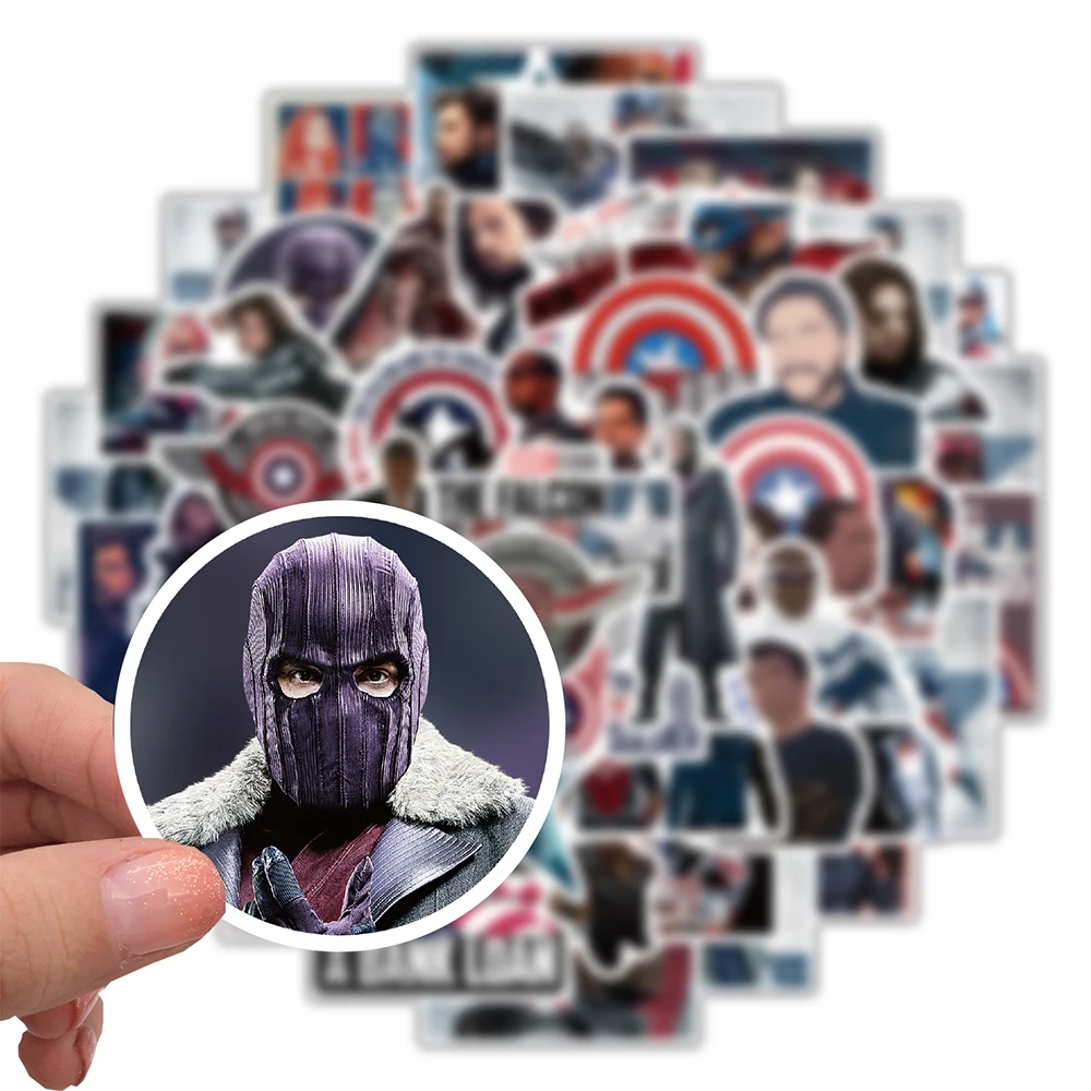 10/30/50pcs Disney The Falcon and the Winter Soldier Stickers for Laptop Phone Case Travel Case Classic KidsCool Decals Sticker