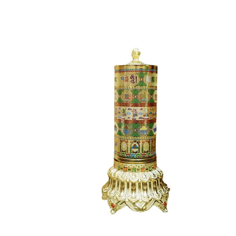 

Spot Goods Tangduoluo Tantric Tibetan Buddhism Supplies Electric Prayer Wheel Auspicious Ruyi Wheel 30 X13x13cm