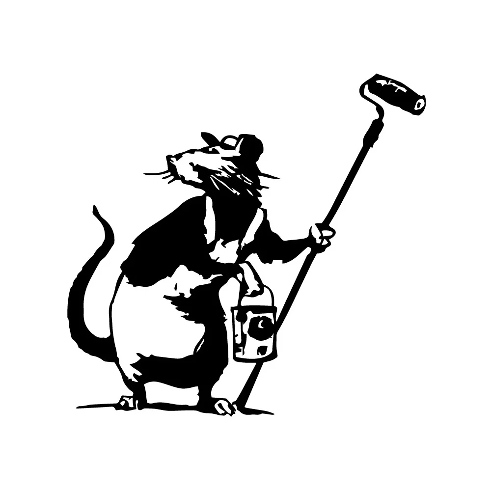

New Banksy Mouse Wall Sticker Pvc Removable Waterproof Wall Decals Wall Decal Home Accessories