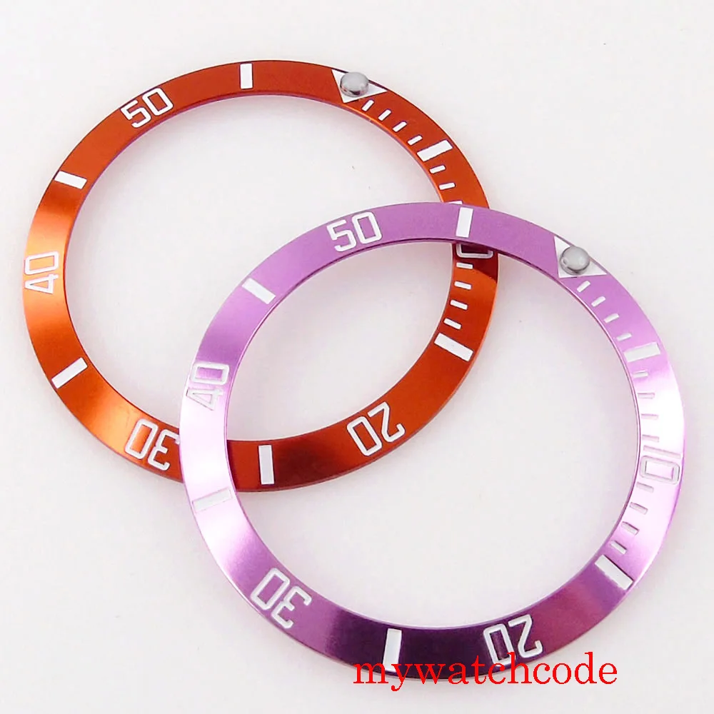 38มม.* 30.6มม.ฝาโลหะผสมใส่แหวนสำหรับ40มม.นาฬิกา Slope นาฬิกาข้อมือสีส้ม/สีม่วงสี