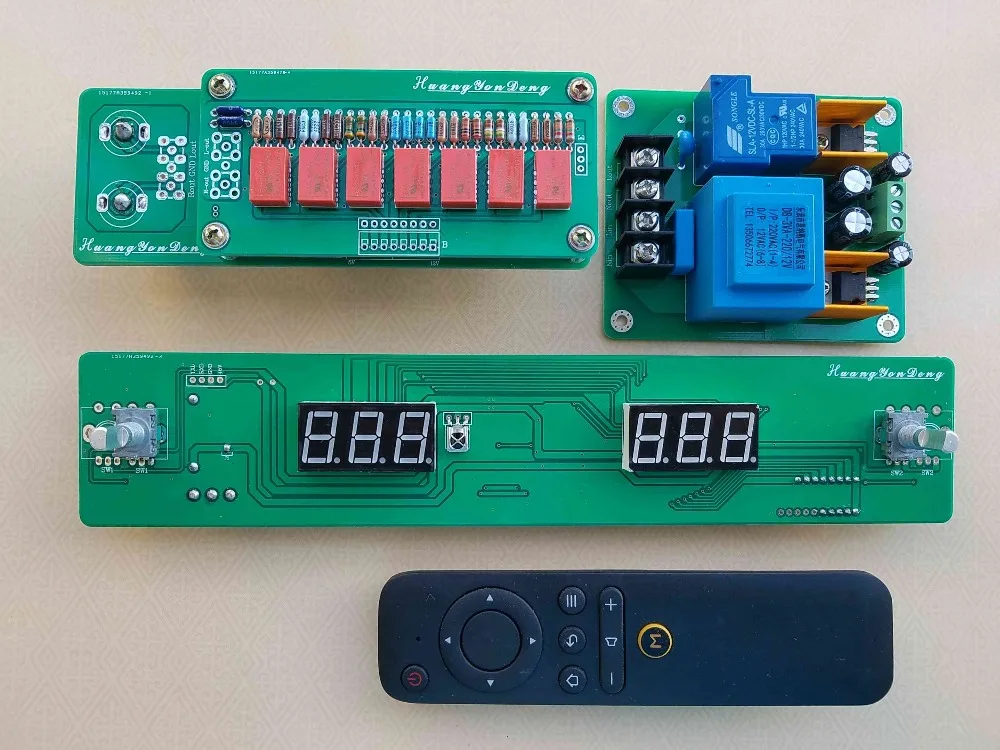 NEW HiFi 128 Steps Remote Volume Control Board Relay Pure Resistor Shunt DIY Preamp Audio 4 road input 1 road output