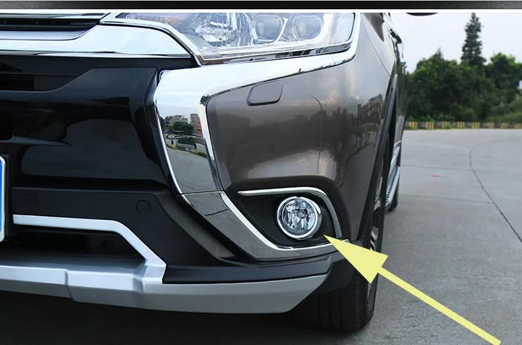 Chrome ABS Front Fog Light Cover Trim For 2016-2020 Mitsubishi Outlander ( 2PCS)