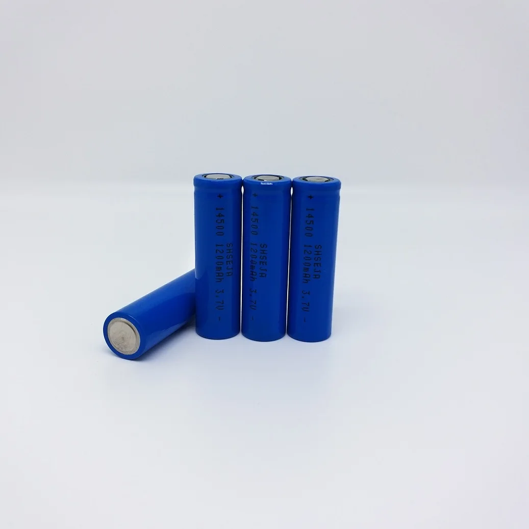 New product AA 14500 1200mAh 3.7v rechargeable li ion Batteries led flashlight Flat Top Battery