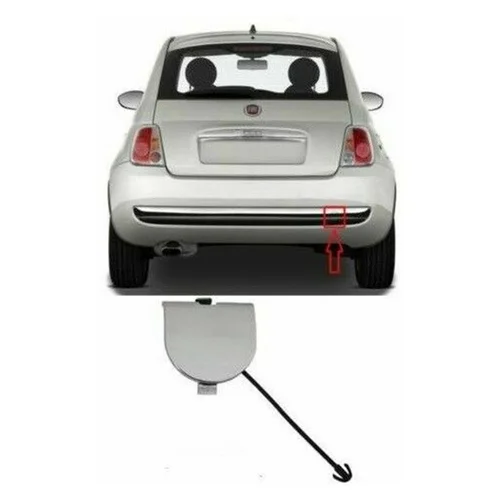 Cubierta de ojo de remolque para parachoques trasero de coche, accesorio cromado completo para Fiat 500, 2007-2012, 1 piezas, nuevo, 735455393