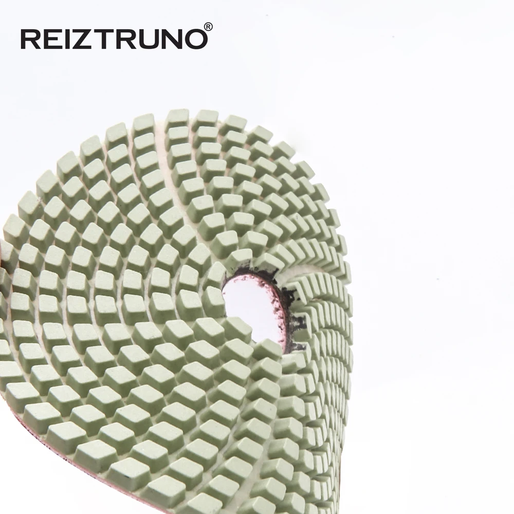 3 Pcs ควอตซ์เพชรแผ่นขัด Terrazzo หิน4 "100Mm Resin Abrasive Disc บดล้อสำหรับเครื่องบดใช้เปียก