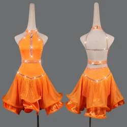 Vestido de baile latino para mujer, falda Sexy de talla grande para Cha/Rumba/Samba/Tango/baile de salón, disfraces de baile latino para Club, 2020