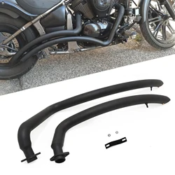 Motorcycle Slash Cut Full Exhaust Pipe Drag Pipes Kit Silencer Mufflers For Kawasaki Vulcan 900 S EN900 VN900 S900 All Years