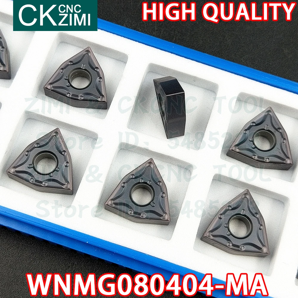 Imagem -03 - Wnmg 080404 ma Inserções de Carboneto Torneamento Externo Inserir Ferramentas Cnc Metal Mecânico Torno Torneamento Cortador Ferramenta Wnmg080404-ma Zm1125