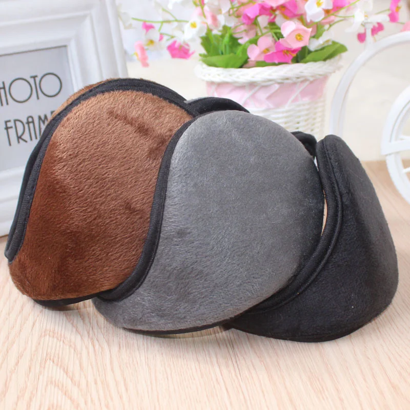 Hot Plush Earflap Back-wearing Style Earbags Men Earmuffs Male Earflap Winter Outdoor Casual Keep Warm Protector Ear Cover