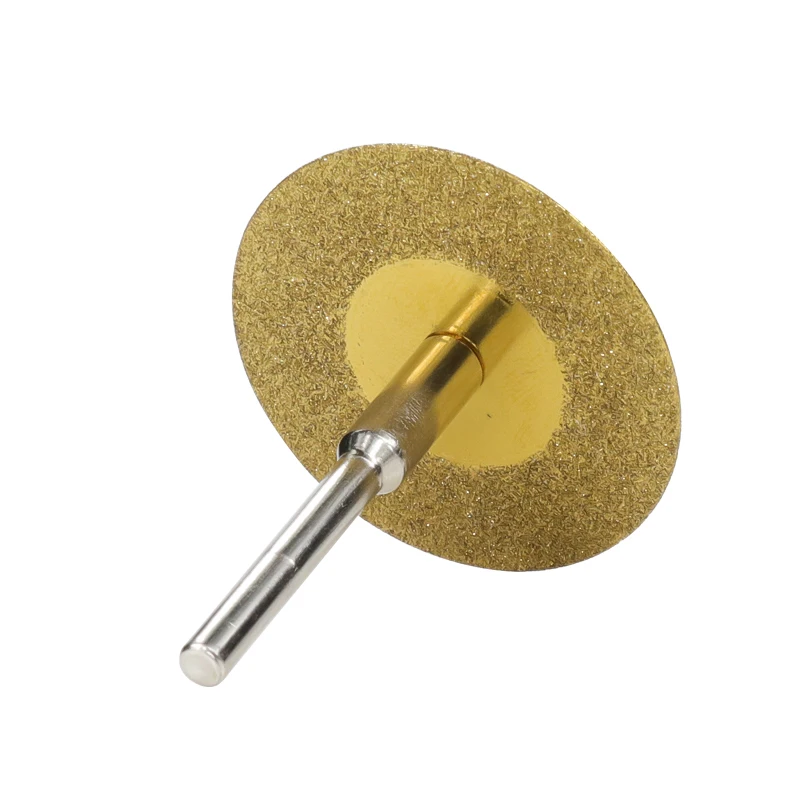 XCAN-Mini disco de corte de diamante con vástago, hoja de sierra Circular recubierta de Titanio, mandril de 3mm, 20/30/40/50mm, 1 Juego