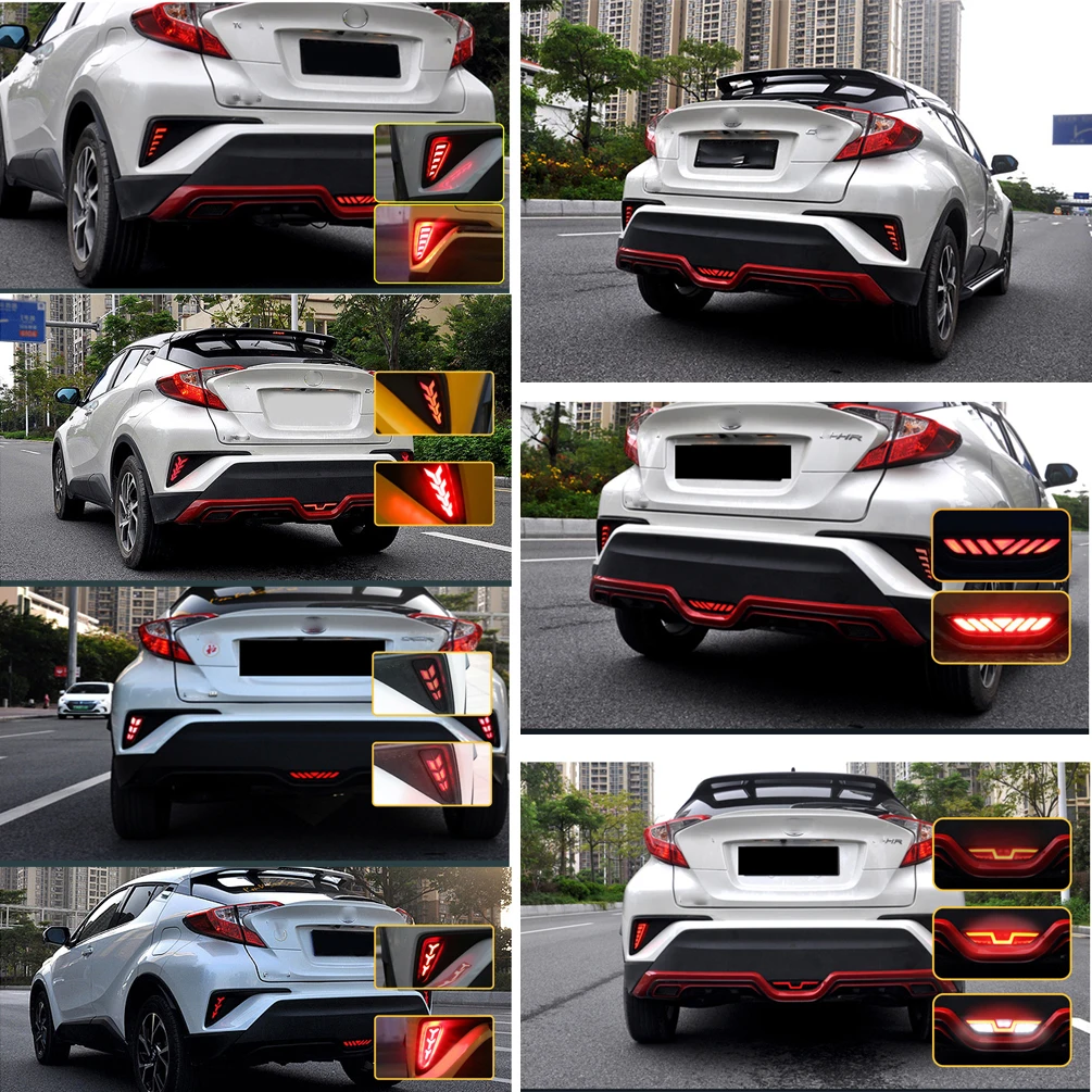 Multi-function LED Reflector Lamp Rear Fog Lamp Rear Bumper Brake Light Tail Brake Light for Toyota C-HR CHR 2016 2017 2018 2019