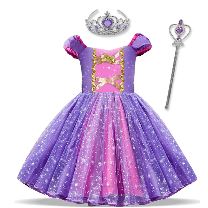 Princess Girl Disguise Disfraz Party Princess Girl Carnival Dresses Toddler Girl Dress Up 1 2 3 4 5 Y New Year Dress Vestidos