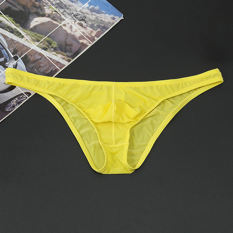 Sexy Underwear Men Transparent Ultra-thin Panties Breathable See Through Briefs Male Summer Slip Underpants Cuecas