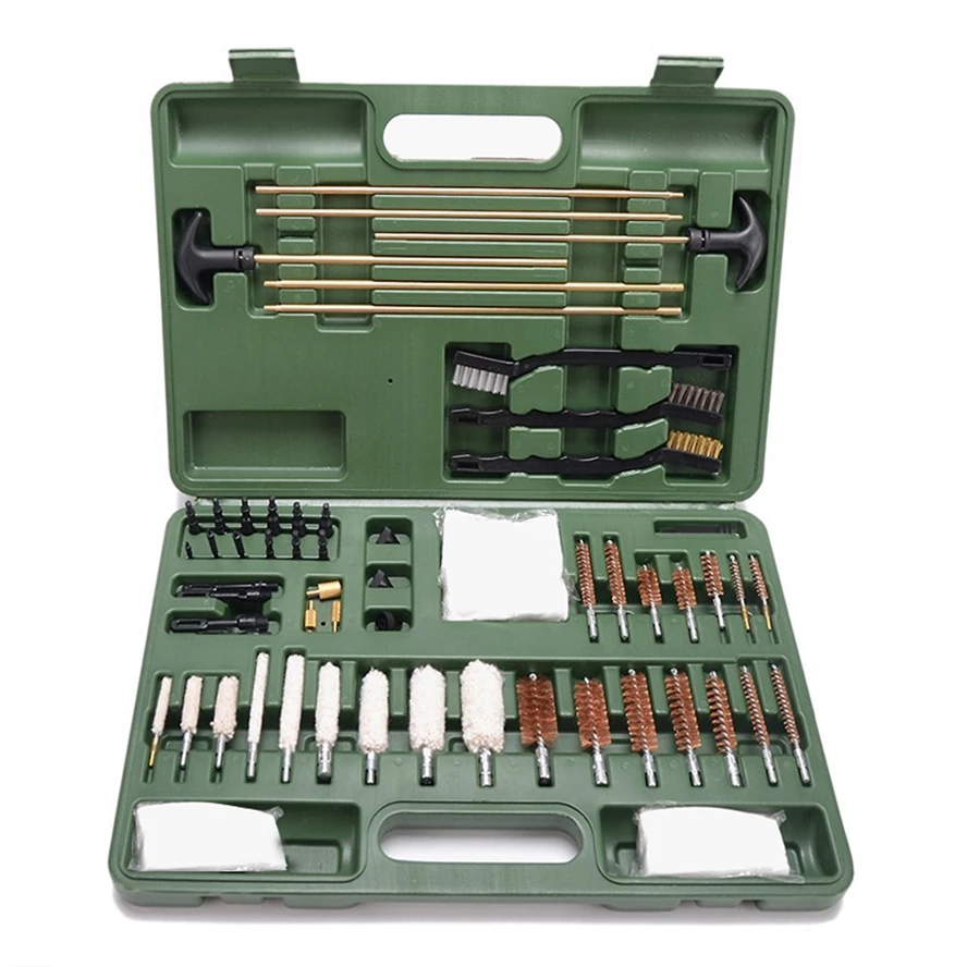 62 Pcs/Set Universal Gun Cleaning Kit Gun Brush Tool Rifle Pistol Handgun Brush Cleaner Mainting Tool Pipeline Rust Removal Tool