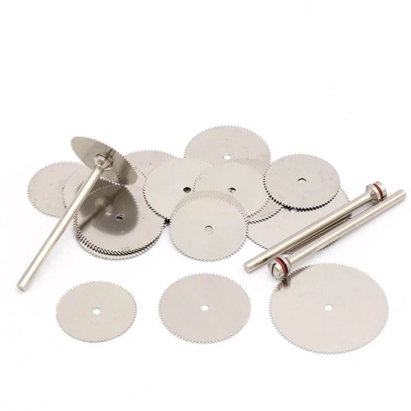 20pcs/Set 22/25/32mm Circular Saw Blade Woodworking Cutting Discs Drill For Rotary Tools Metal Cutter Power Tool Mandrel Set