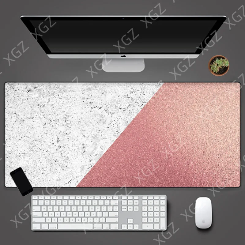 Yuzuoan XL Nordic Style Marble Mouse Pad Large Gaming Notebook Student Computer Desk Mat Desk Set Accessories Household