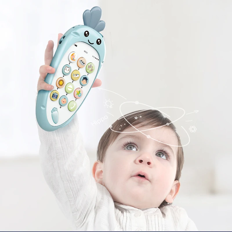 Baby Early Educational Toys Simulation TV Musical Remote Control Mobile Phone Toy Kids Funny Radish Teether Learning Toy