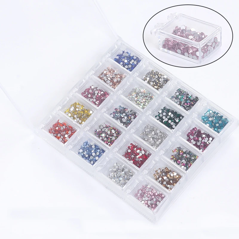 Mixed colors AB crystal flat back rhinestone diamond gem 3D glitter nail art decoration for Nails Accessories