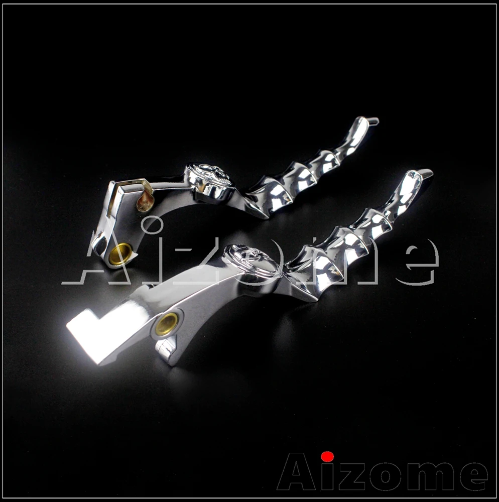 Motorcycle Aluminum Brake Clutch Skull Skeleton Handle Levers For Honda VT VTX VF CB 600 750 1100 1300 VT600C Shadow Aero CB750