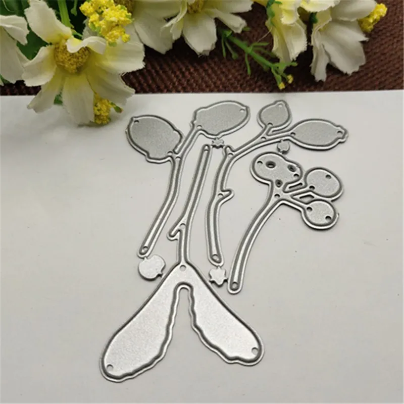 4Pcs Flower Frame Metal Die Cutting For Household DIY Scrapbooking Photo Album Decorative Embossing Folder Paper Cards