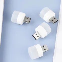 Branco quente USB plug-in lâmpada LED, portátil, casa, meio ambiente, economia de energia, leitura, luz noturna, 10 pcs