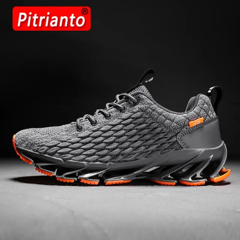 

New Blade Men Casual Shoes High Quality Shock Absorption Non-slip Men Running Shoes Fashions Male Breathable Sneakers Size 39-47