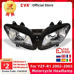 CVK Motorcycle Headlight Headlamp Head Light lamp For YAMAHA YZF 1000 R1 2002 2003 YZF-R1 02-03 Head Lamp Headlight assembly