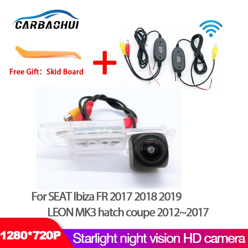 

Rear View Camera For SEAT Ibiza FR 2017 2018 2019 LEON MK3 hatch coupe 2012 ~ 2017 CCD Full HD Night Vision Car Parking camera