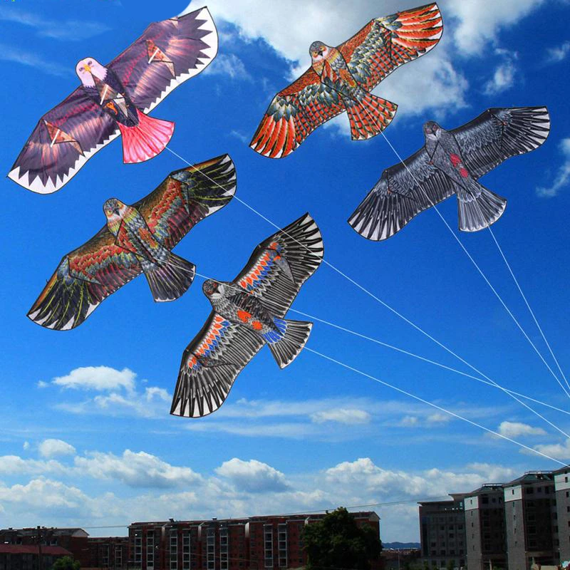 High Quality 1.1m Flat Eagle Kite With 30 Meter Kite Line Golden Eagle Kite Games Bird Kite Weifang Chinese Kite Flying Dragon