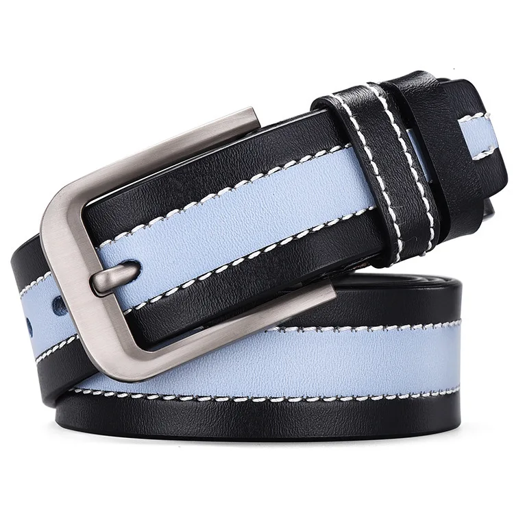 Peikong HigQuality Casual Patchwork Men cow genuine leather luxury strap male belts new fashion classice vintage pin buckle