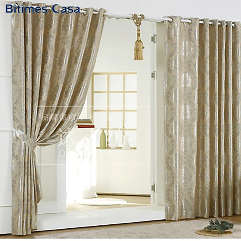 Jacquard High Shading Windows Curtains Panels Drape For Living Room Bedroom Office Thermal Insulation Home Decoration