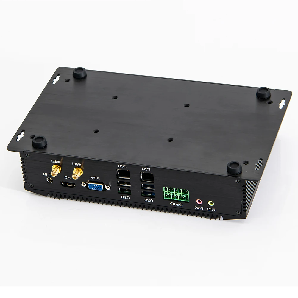 HUNSN Industrial Fanless Mini Computador, PC, IM06,Intel Core I3, I5,IPC,Windows 11, Linux, Ubuntu,4G,WOL,Watchdog Suportado, 2LAN,GPIO