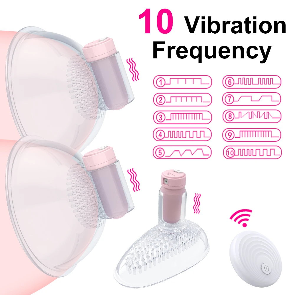 Nipple Sucker Stimulator Vibrator Female Clit Licking Vibrator Breast Enlargement Nipple Massager Vaginal Cup Sex Toys For Women