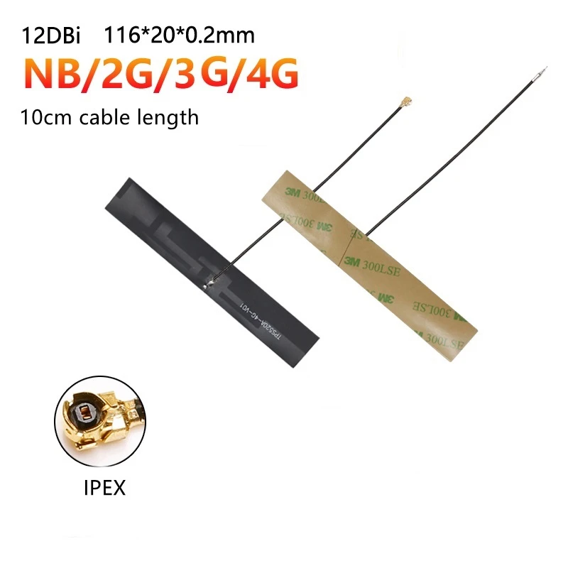 

20pcs 4G FPC internal Antenna IPEX U.FL interface LTE 700-2700MHZ 10cm cable for SIM7600G-H SIM7600SA-H EC25-E EP06-A EP06-E