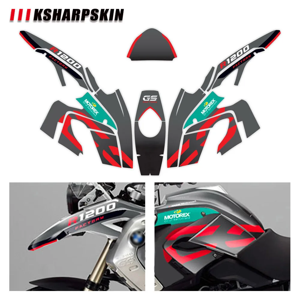 

Motorcycle body sticker front and rear fairing waterproof moto decals stickers kit For BMW R1200GS 2008-2012 R 1200 gs Gs r1200