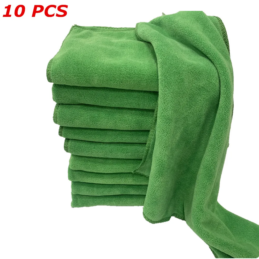 10 Pcs Microfiber Towel Car Wash Accessories 40X40cm Super Absorbency Car Cleaning Cloth Premium Microfiber Auto Towel