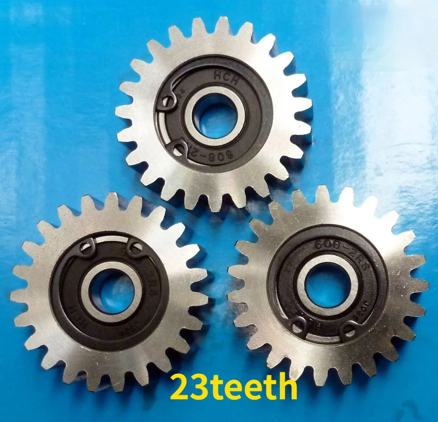 

3pcs 23 Teeth Car Electric Bicycle Vehicle Gear Lithium Trolley Steel Metal Gear Wheel Bearing 608Z 8MM Inner Hole Parts