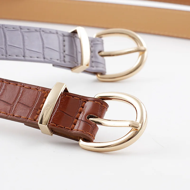 Ceinture large imprimée peau de crocodile pour femme, ceinture femme, noir, blanc, verre, marron, épingle dorée, environnement pour robe, nouveau, 2020