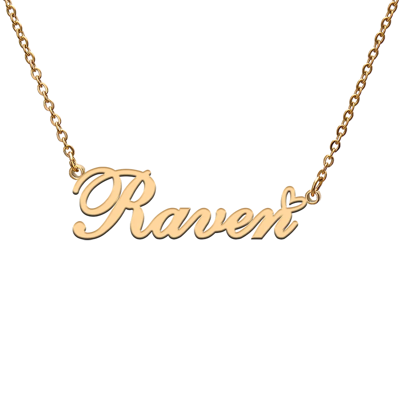 Custom Personalized Name Necklaces for Raven Best Friends Birthday Christmas Mother Days Jewelry Gifts