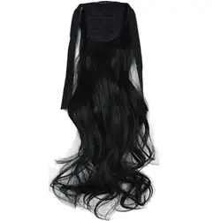 Heat Resistant Synthetic 90gr Wavy Clip in Ribbon Ponytail Extensions 1008