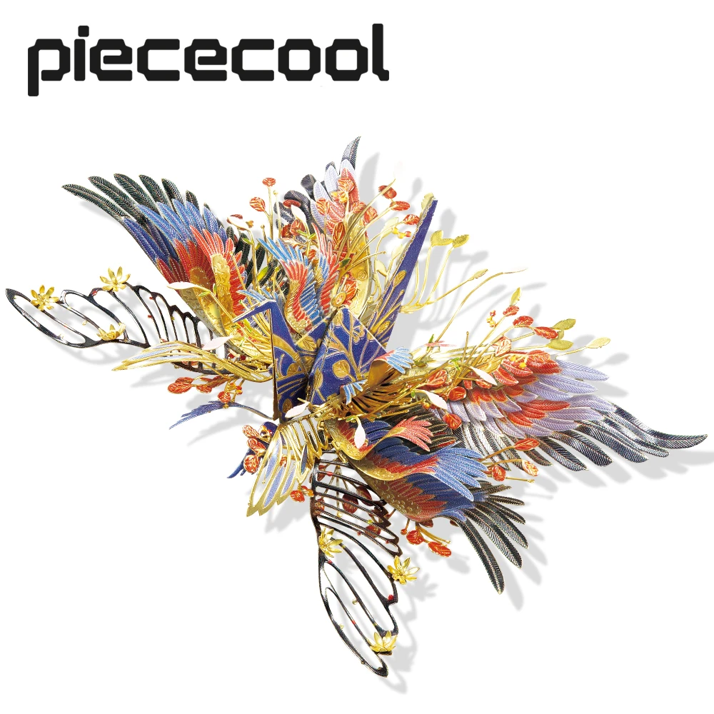 Piececool-Puzzle 3D en métal, mille grues origami pour garde, amulette, kits de construction de modèles, jouet de puzzle bricolage pour adultes