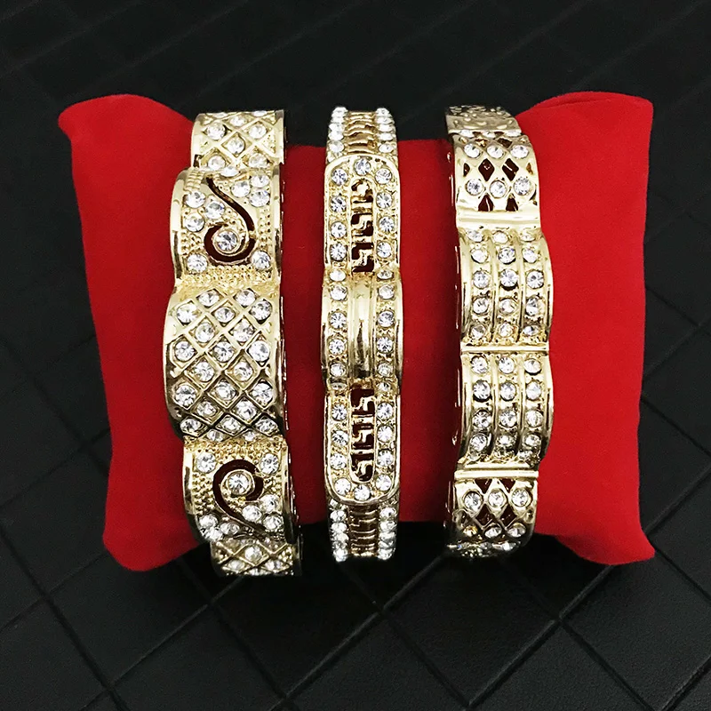 Simple zinc alloy fine dengraved crystal bracelet brand design style women rhinestone bracelet jewelry