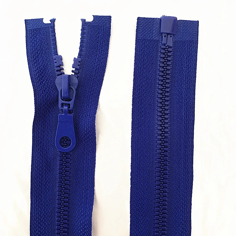 2pcs 5# 25-70cm Deep blue detachable resin zipper opening opening automatic ecological locking plastic zipper for sewing suit